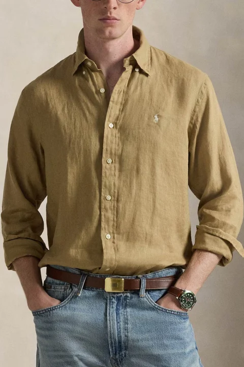 Риза Pd Linen V1-Cubdppcs 710966294511 260 medium beige — снимка 2