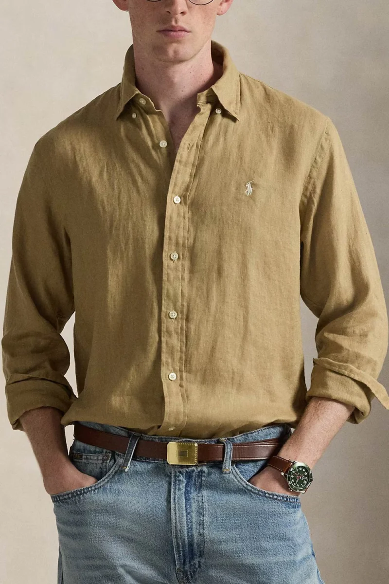 Риза Pd Linen V1-Cubdppcs 710966294511 260 medium beige — снимка 2