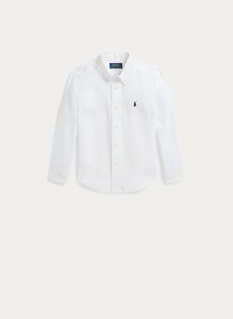 Ленена риза с бродерия Ralph Lauren Kids 2-7 — снимка 4