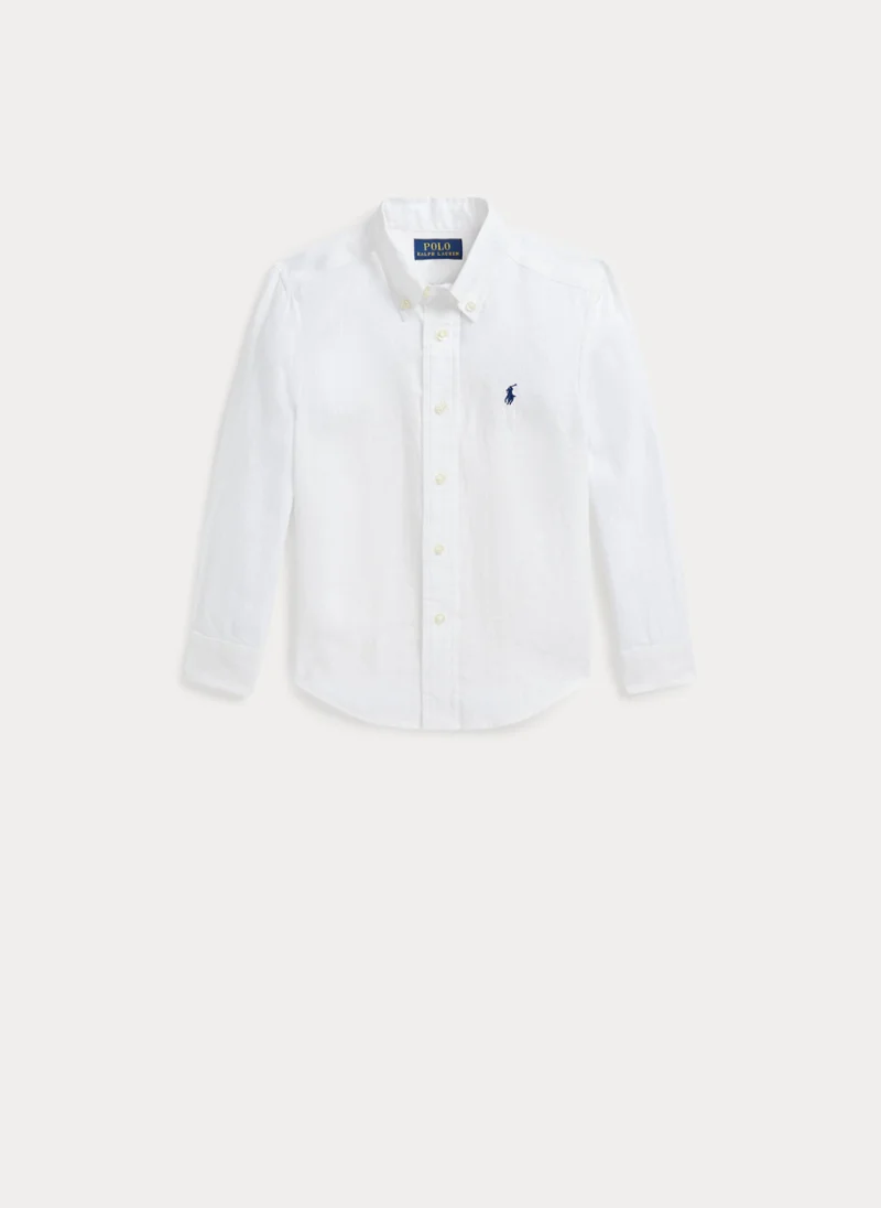 Ленена риза с бродерия Ralph Lauren Kids 2-7 — снимка 4