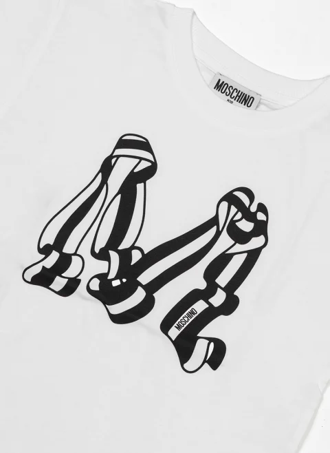 Тишърт с лого принт Moschino Kids — снимка 3