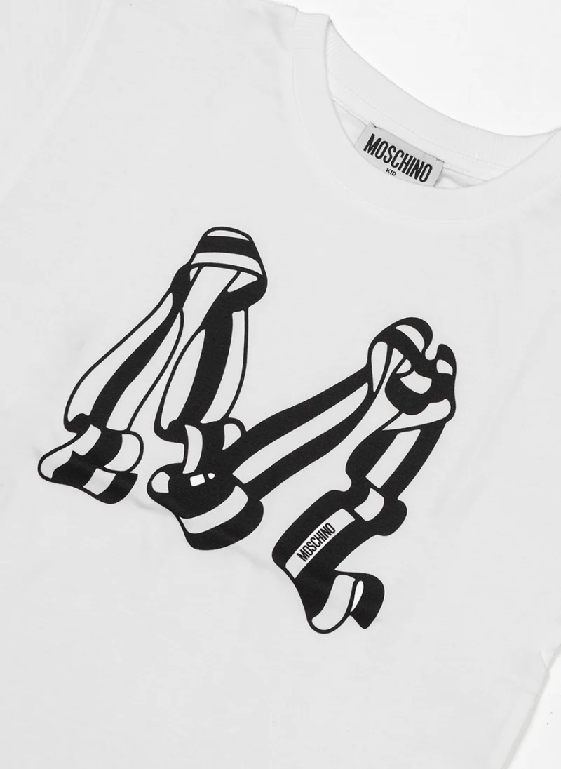 Тишърт с лого принт Moschino Kids — снимка 3