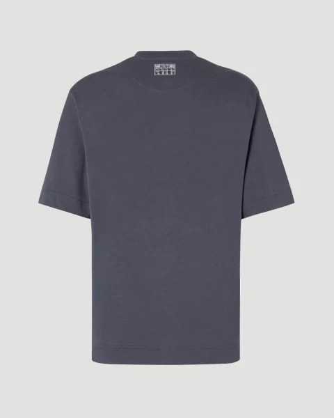 Navy Cotton T-Shirt — снимка 2