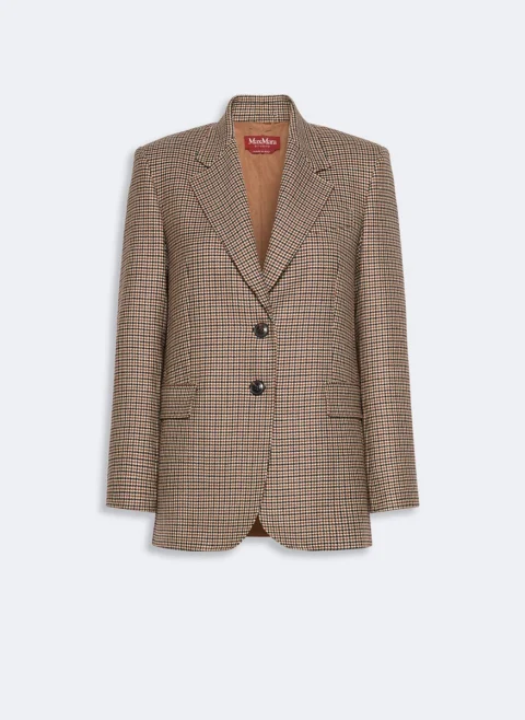 Сако от 100% фина вълна 'Houndstooth' Max Mara Studio Mstsalice — снимка 7