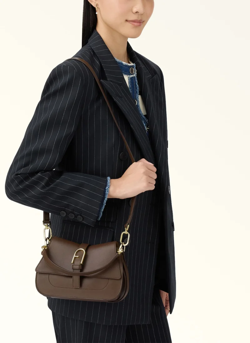 Чанта Furla Flow Mini Nuvola Espresso — снимка 7