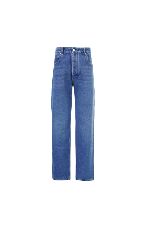 Medium Indigo Straight Jeans