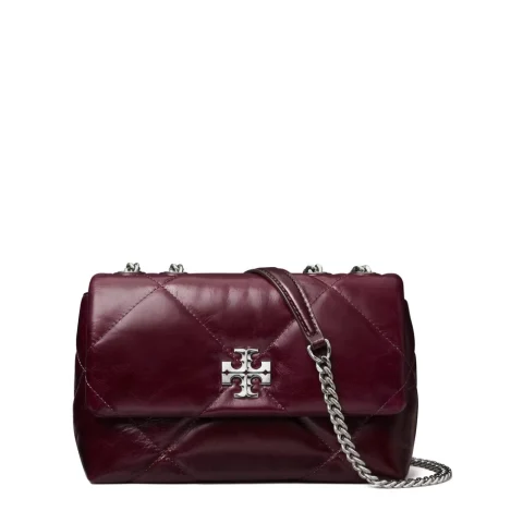 Дамска чанта бордо Kira Diamond TORY BURCH
