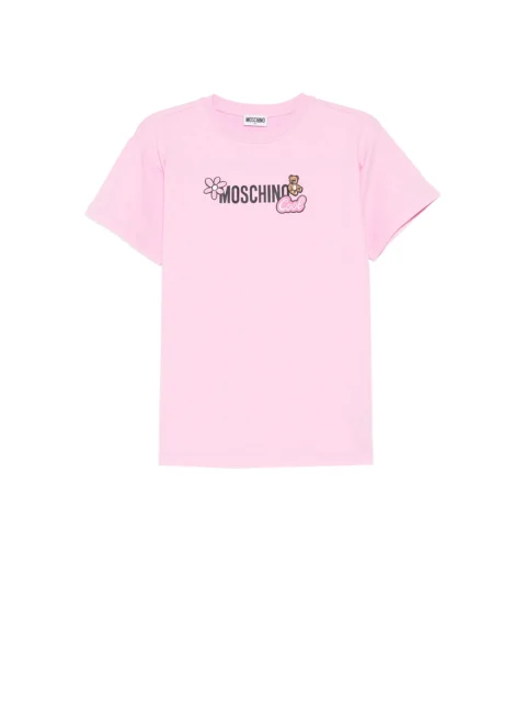 Рокля с флорален мотив Moschino Kids