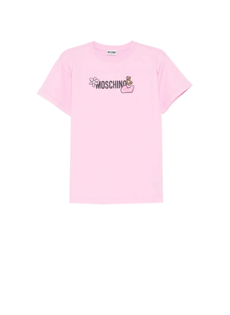 Рокля с флорален мотив Moschino Kids