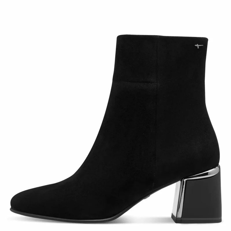 Дамски Боти На Ток TAMARIS – 1-25341-45-004 BLACK SUEDE — снимка 4