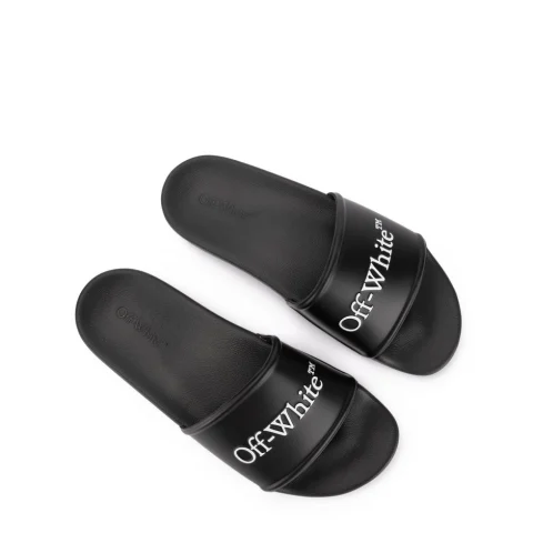Мъжки черни чехли OFF-WHITE — снимка 4