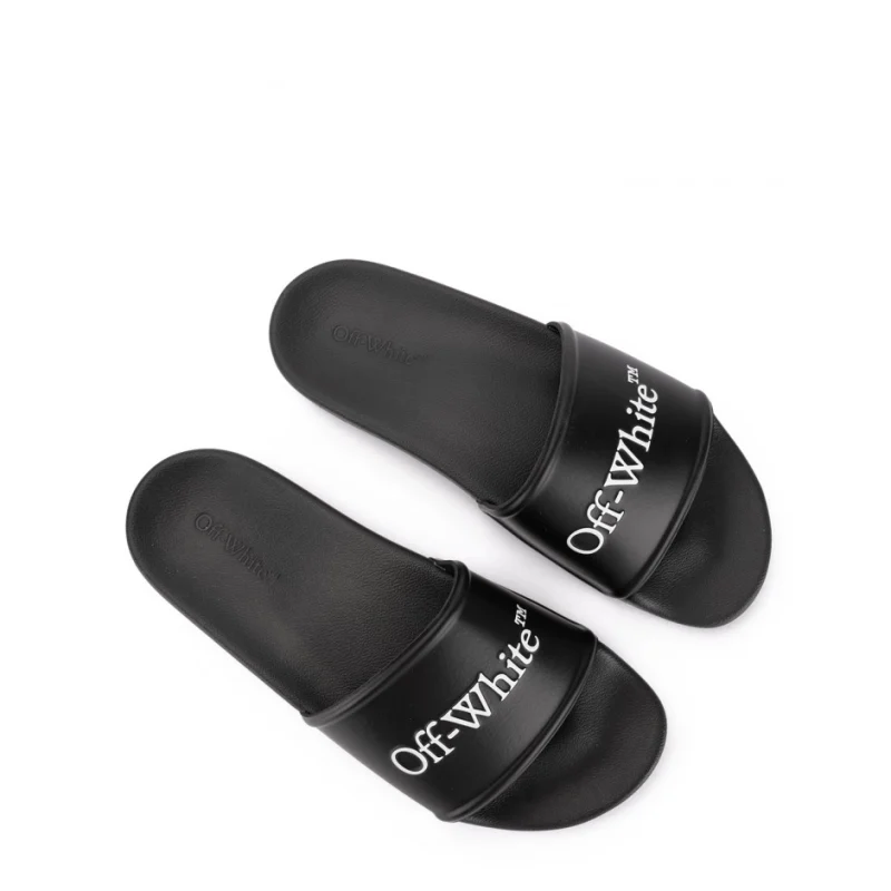 Мъжки черни чехли OFF-WHITE — снимка 4