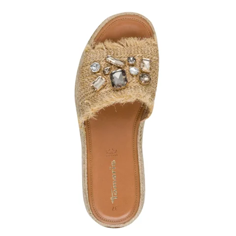 Дамски Чехли На Платформа TAMARIS – 1-27214-46-400 BEIGE — снимка 5