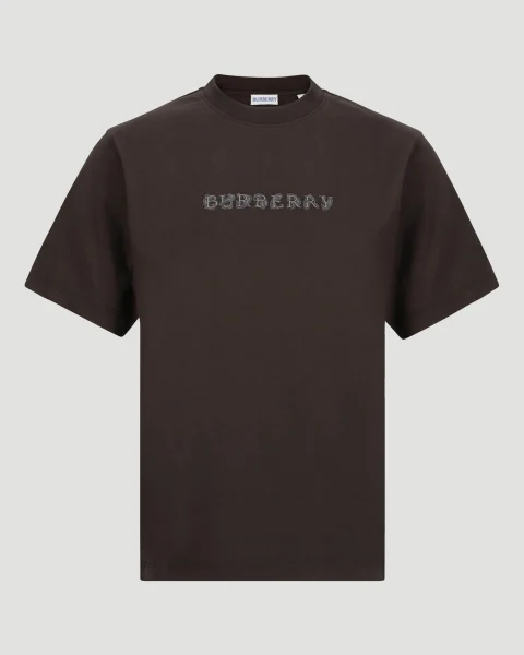 Paisley Logo Cotton T-Shirt in Shadow