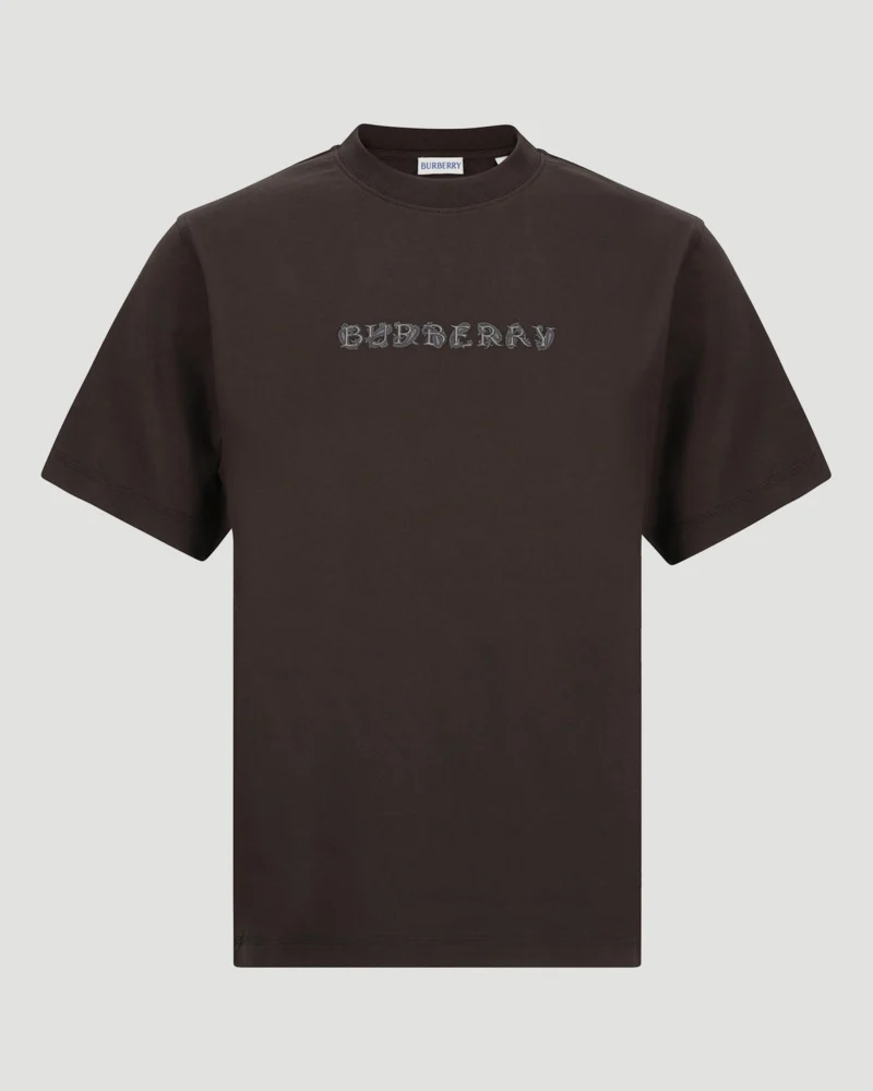 Paisley Logo Cotton T-Shirt in Shadow