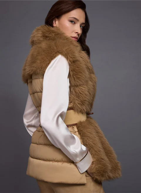 Копринена риза с контрастни кантове Marc Cain Collections — снимка 7