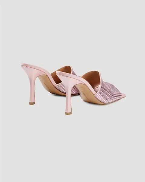 Sparkle Stretch Mule Sandals in Pink — снимка 4
