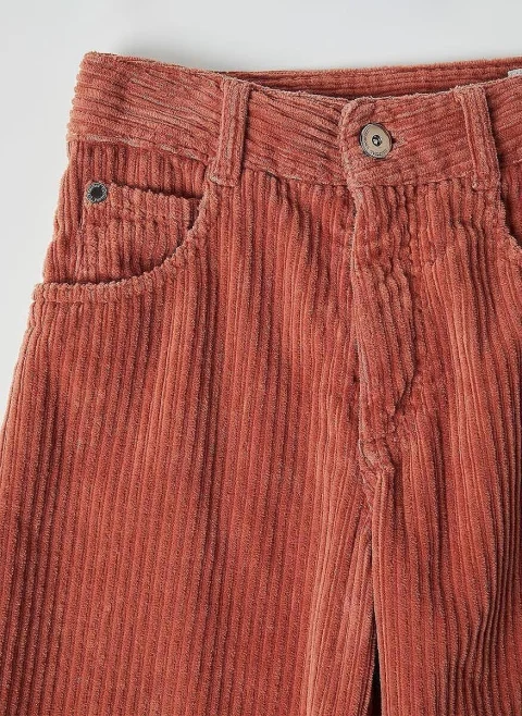Панталон от рипсено кадифе Brunello Cucinelli Kids — снимка 2