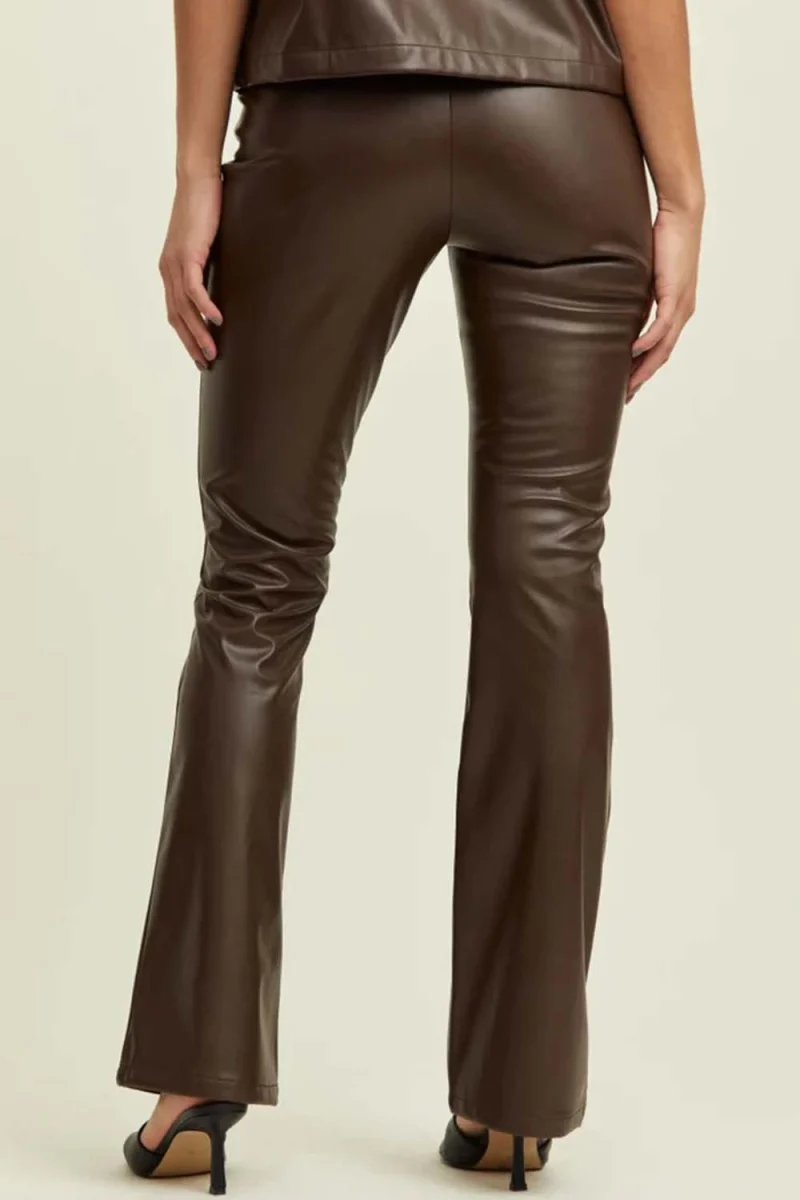 Панталони Stefanie Pu Pant RUT-22-03-86 brown — снимка 2