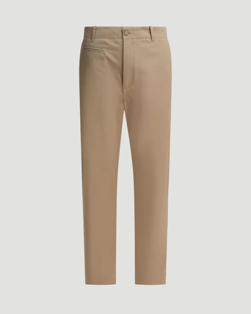 Fitted Chino Trousers in Beige