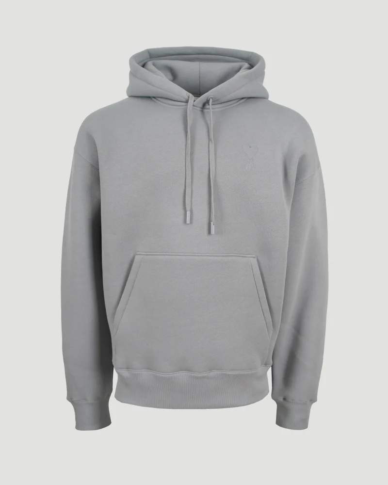 Cotton Hoodie in Grey