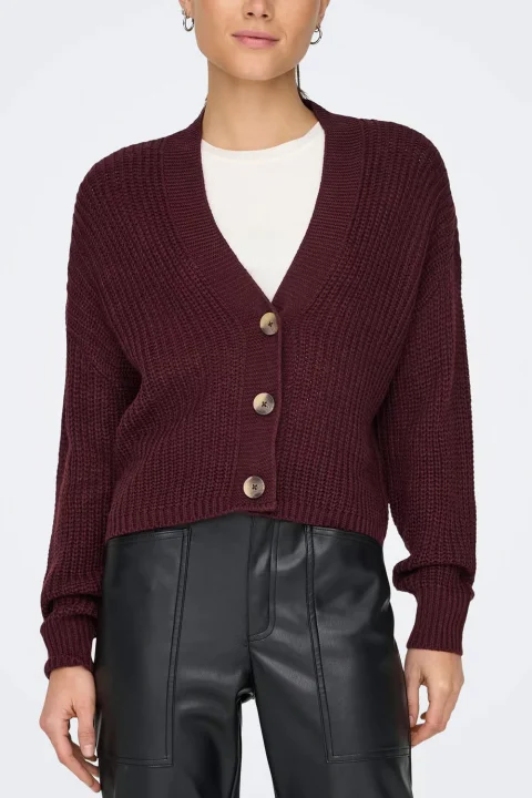 Жилетка Onlcarol Nice L/S 15211521 19-1627 TCX port royale — снимка 2