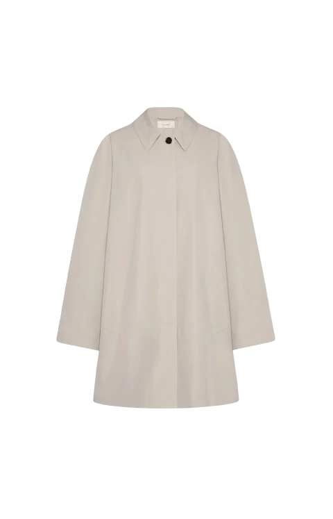 Single-Breasted Coat in Foggy Beige