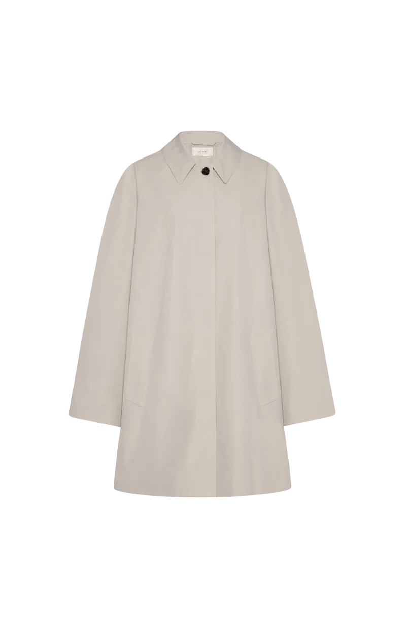 Single-Breasted Coat in Foggy Beige