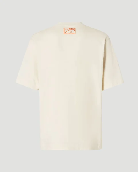 T-Shirt with Bandana Print in White — снимка 3
