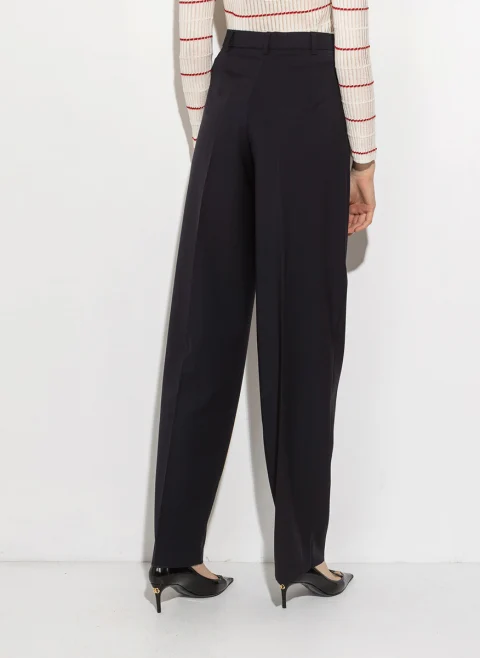 Панталон от фина вълна с колан Max Mara Studio Mstbacio — снимка 10