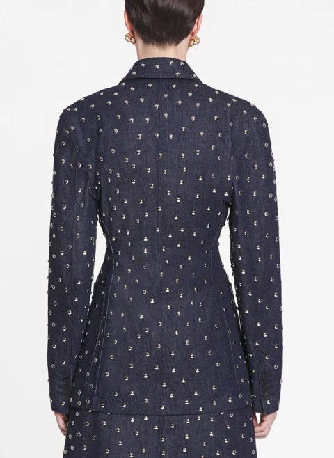 Сако от деним с капси Lanvin — снимка 3