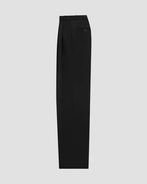 Wide-Leg Pants in Grain de Poudre — снимка 2