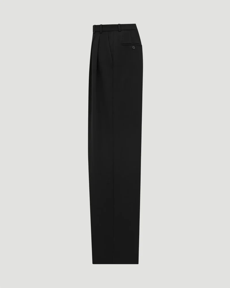 Wide-Leg Pants in Grain de Poudre — снимка 2