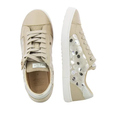 Сникърс Момичета GEOX – J02D5B C0475 JR KILWI GIRL BEIGE/SILVER — снимка 5