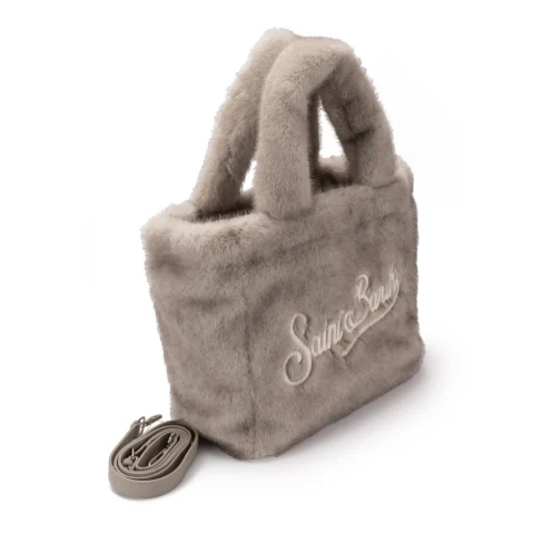 Дамска сива чанта Mini Vanity SAINT BARTH — снимка 5