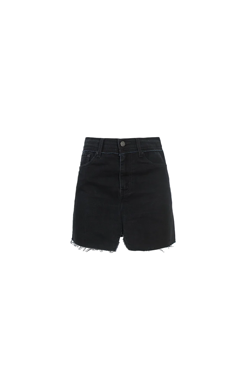 Denim Skirt in Black
