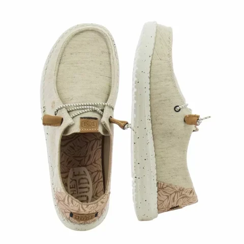 Дамски Ежедневни HEY DUDE – 40753-100 WENDY HEATHERED WHITE — снимка 5