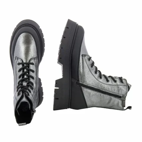 Дамски Кубинки TAMARIS – 1-1-25230-39 910 SILVER MET/BLK — снимка 5