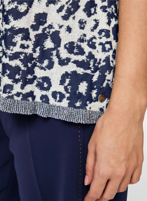 Топ от фино плетиво 'Leopard' Marc Cain Collections — снимка 4