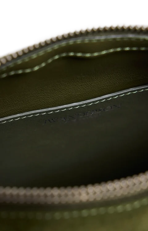 Loafer Bag in Khaki Suede — снимка 6