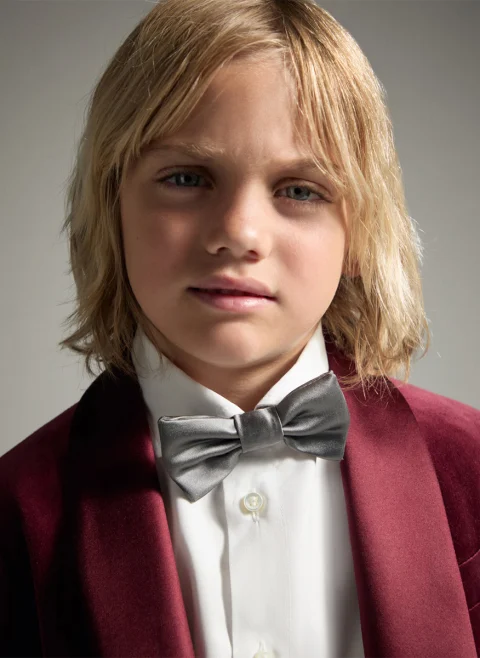 Сако от кадифе със сатенени детайли Brunello Cucinelli Kids 12 — снимка 4