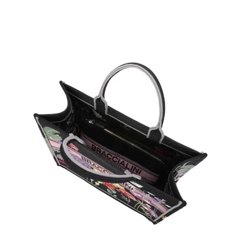 Дамска чанта с бродерия Queen Floral Braccialini — снимка 7