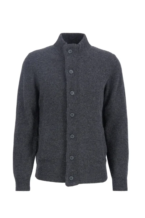 Жилетка Essential Patch Zip Through Knitted Jumper MKN0731 ch51 charcoal