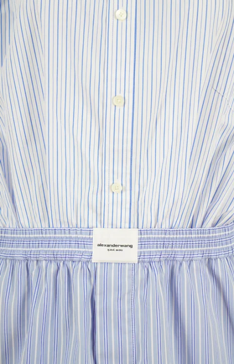 Striped Off-Shoulder Mini Dress — снимка 2