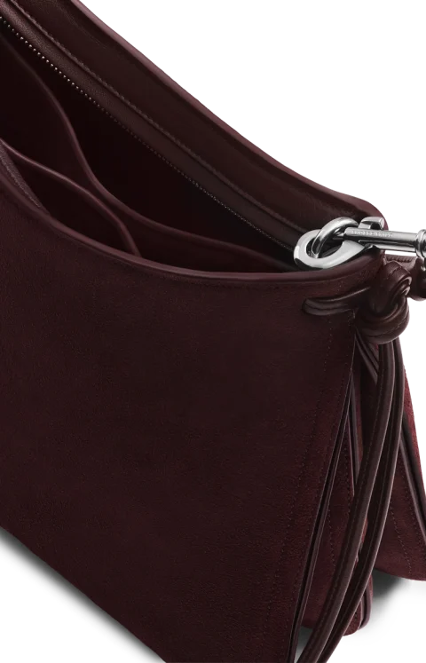 Small Gig Bag in Oxblood Suede — снимка 3