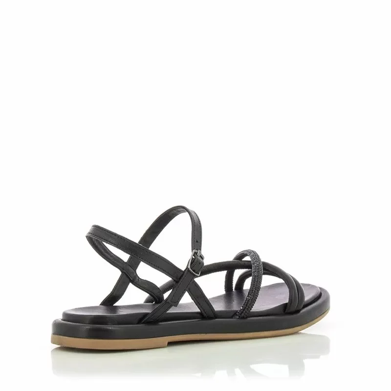 Дамски Равни Сандали ONAKO – 237 ALL BLACK — снимка 2