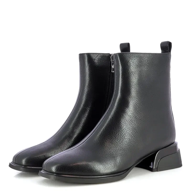 Дамски Боти На Ток CARLO FABIANI – 26366006 BLACK LEATHER — снимка 3