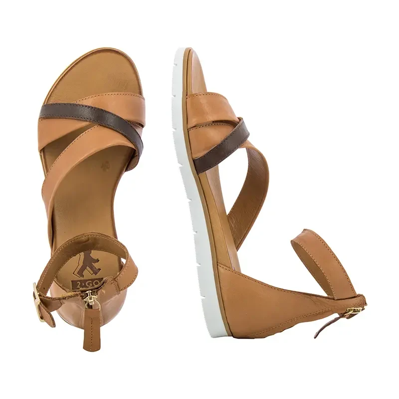 Дамски Равни Сандали 2GO – 030-82-0432 COCONUT-BROWN — снимка 5