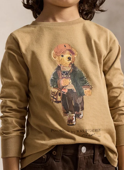 Блуза с принт 'Polo Bear' Ralph Lauren Kids 2-7 — снимка 3