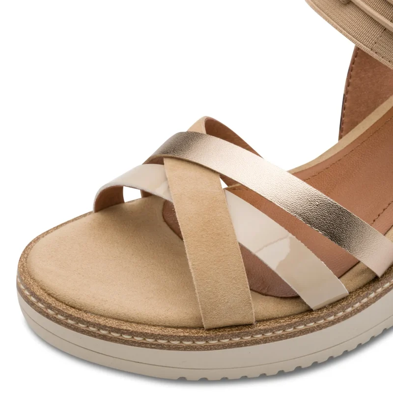 Дамски Сандали На Платформа TAMARIS – 1-28357-44-445 TAN COMB_1 — снимка 4